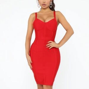 Fashion Nova Bandage Midi Dress